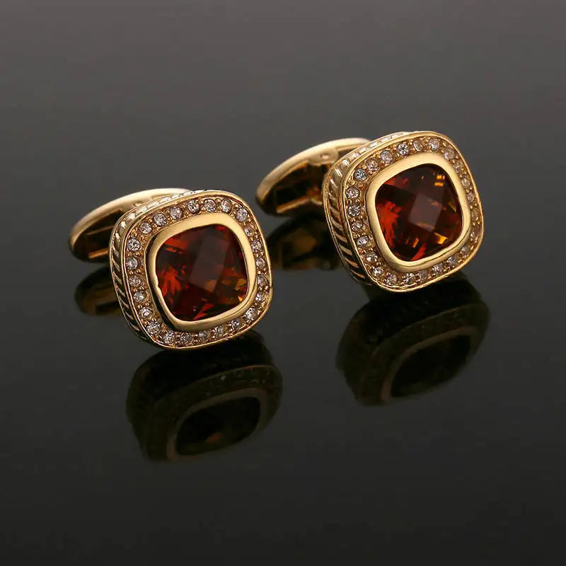 Gold Crystal Cufflinks - DUGARY