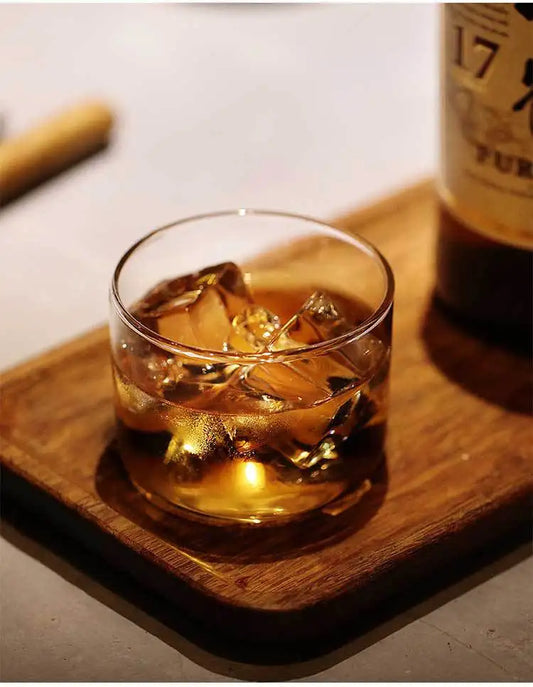 Japanese-style Whisky Glass with Coaster