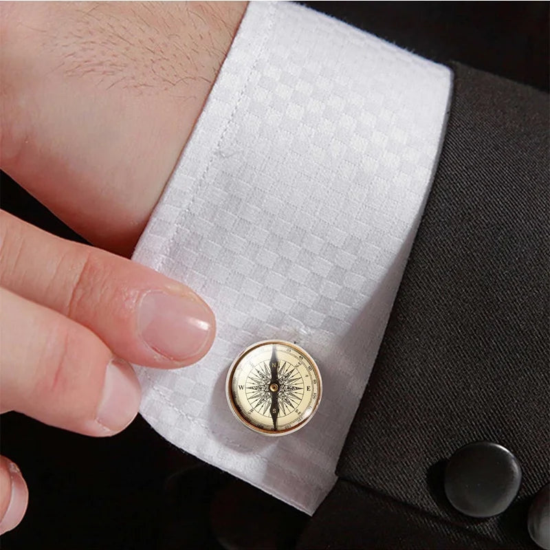 Men's Compass Cufflinks