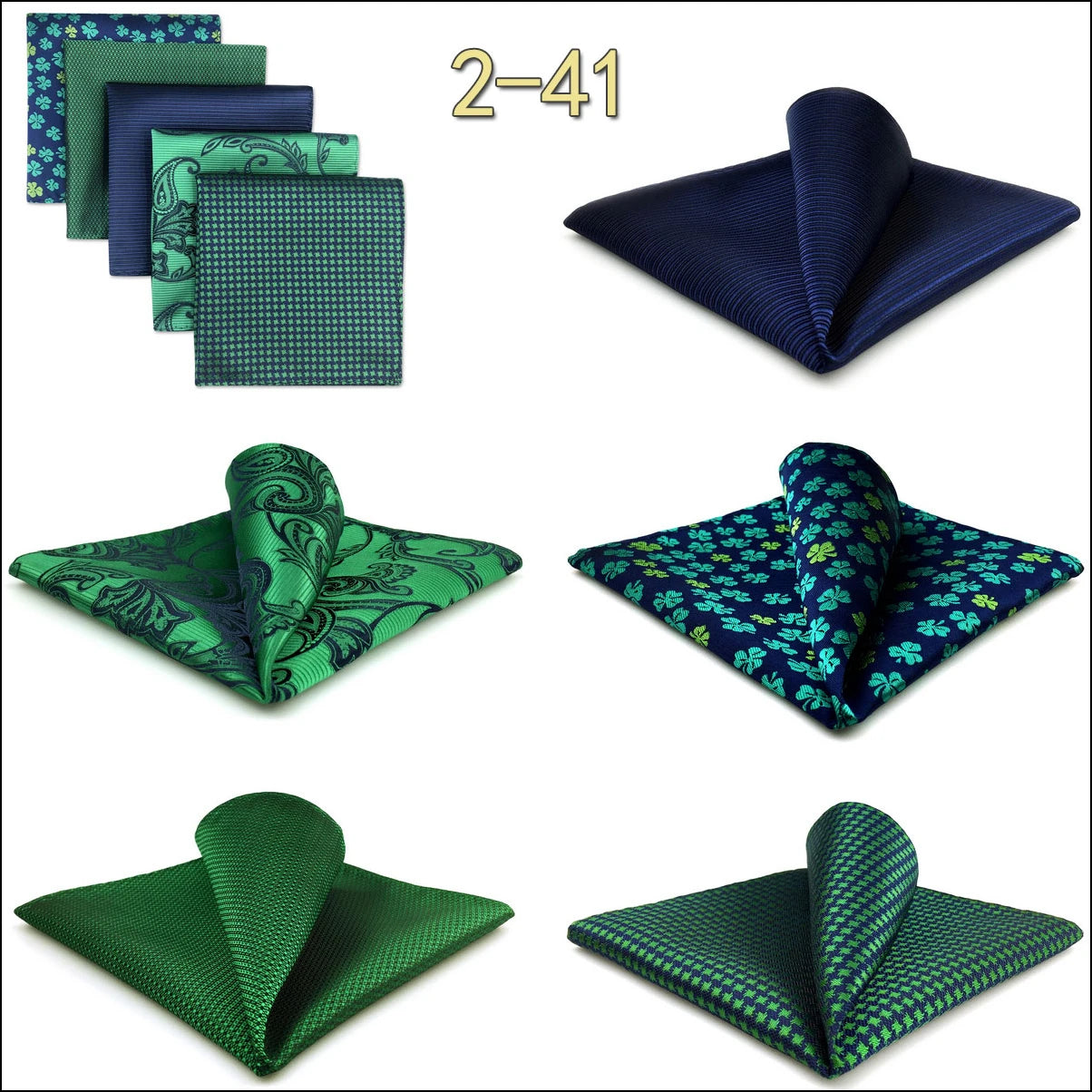 Mens Pocket Squares (Five-piece Set)