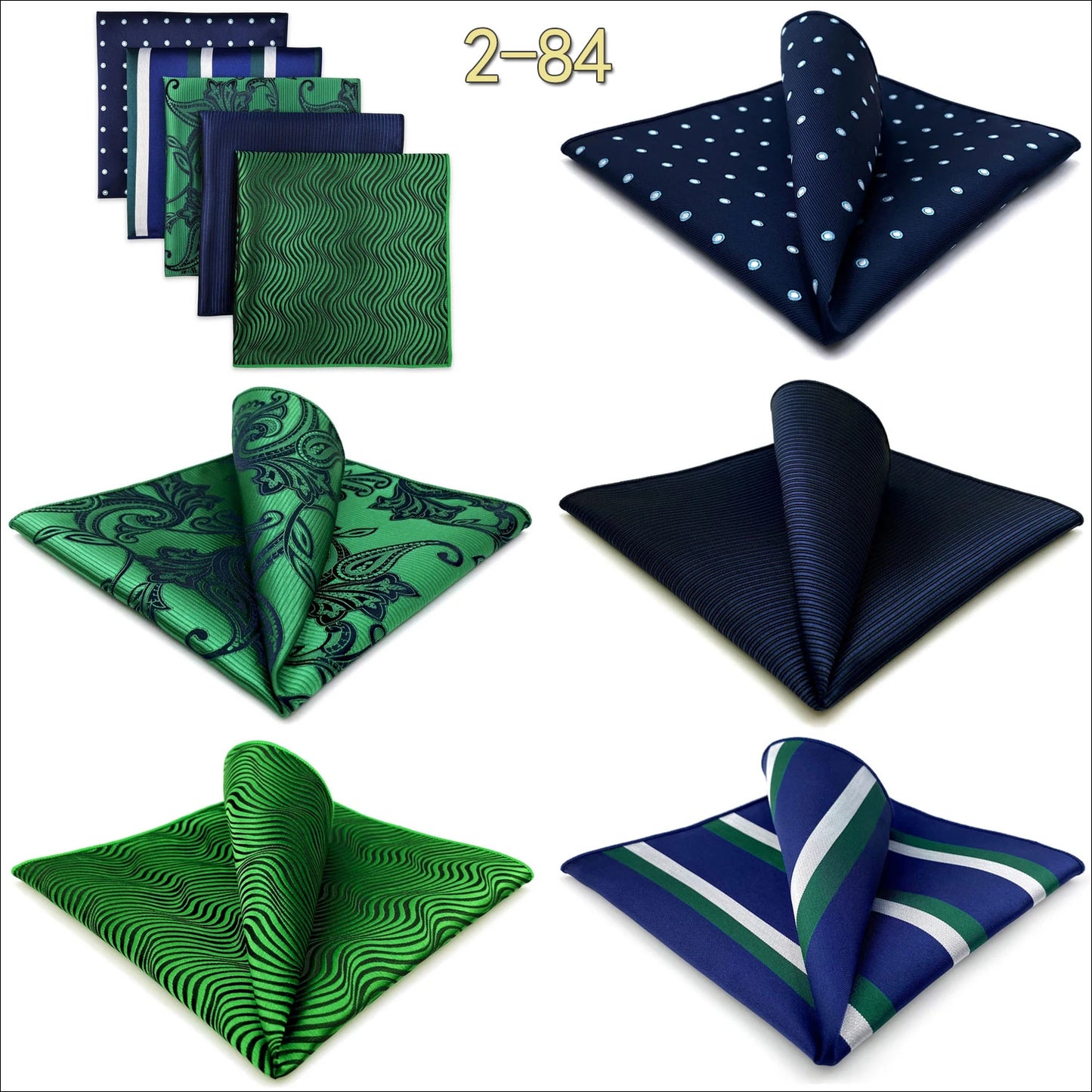 Mens Pocket Squares (Five-piece Set)