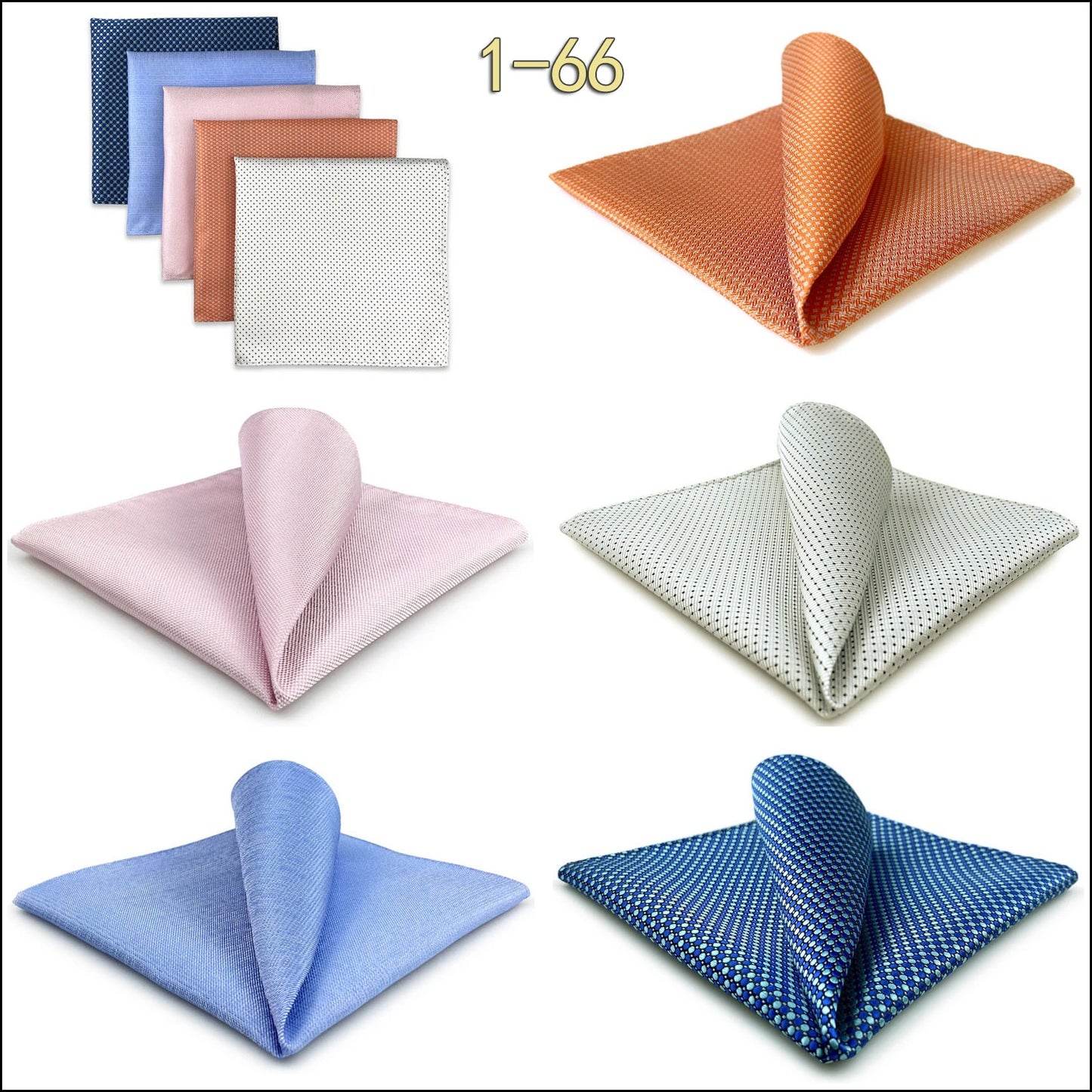 Mens Pocket Squares (Five-piece Set)