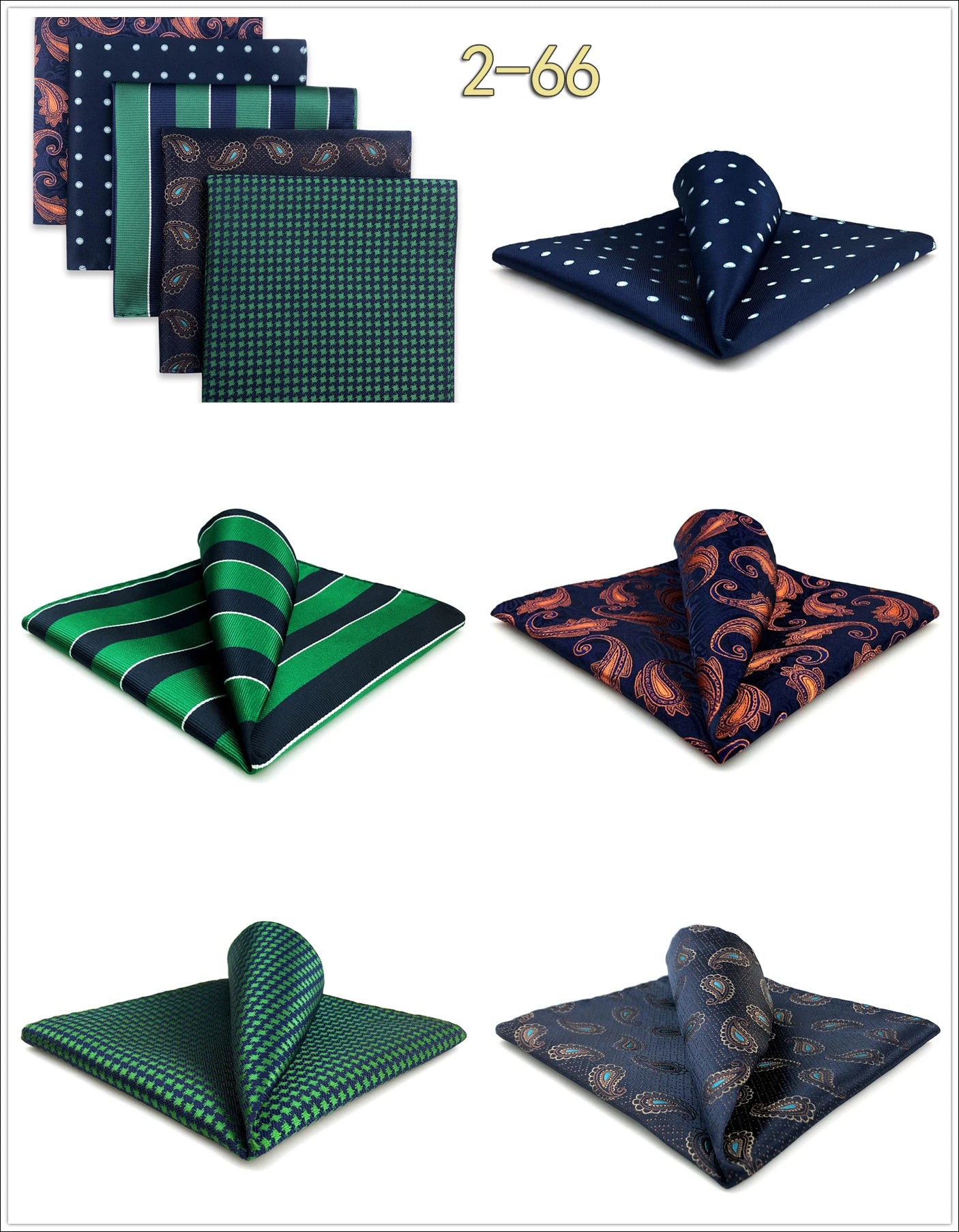 Mens Pocket Squares (Five-piece Set)