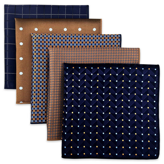 Mens Pocket Squares (Five-piece Set)