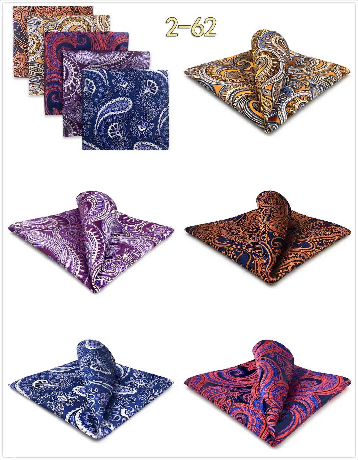 Mens Pocket Squares (Five-piece Set)